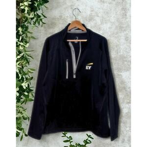 Zero Restriction Z500 Tour Series 1/4 Zip L NWOT Black Ernst & Young EY Logo